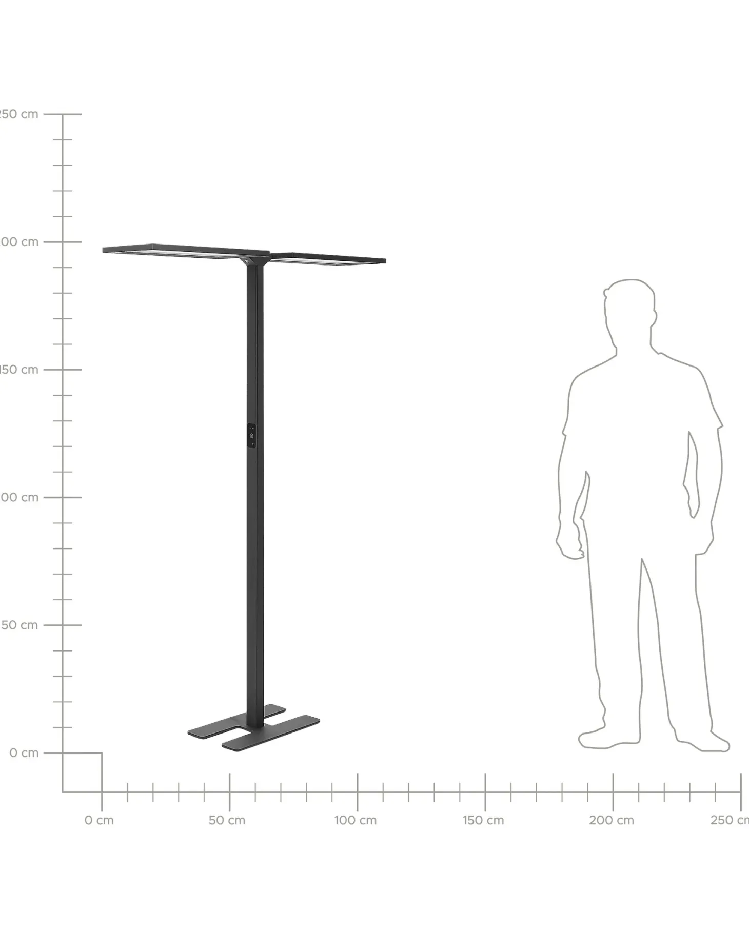 Lampa podłogowa LED SCULPTOR Z czujnikiem ruchu Metal Czarny