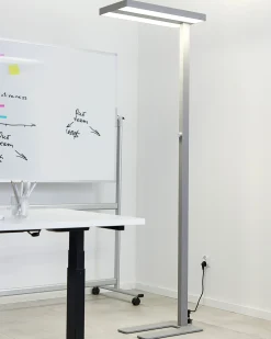 Lampa podłogowa LED TAURUS Ze ściemniaczem Metal Srebrny