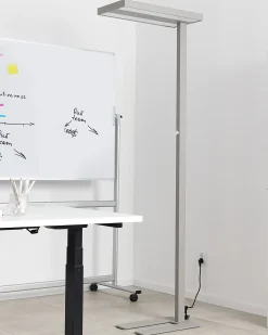Lampa podłogowa LED TAURUS Ze ściemniaczem Metal Srebrny