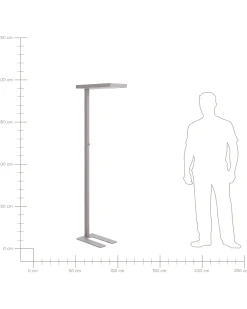 Lampa podłogowa LED TAURUS Ze ściemniaczem Metal Srebrny