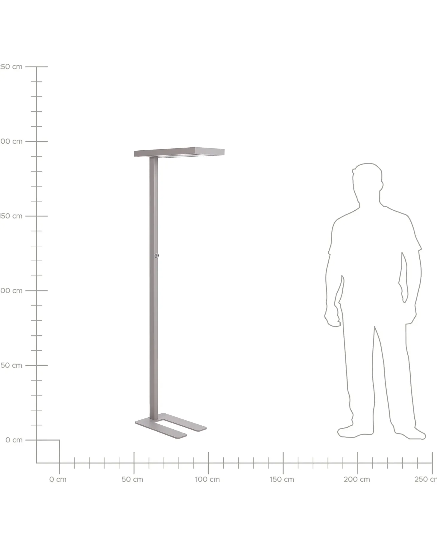 Lampa podłogowa LED TAURUS Ze ściemniaczem Metal Srebrny