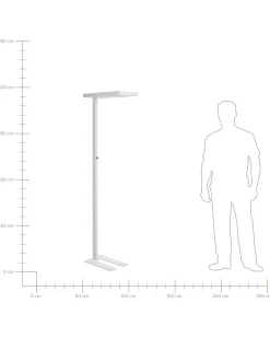 Lampa podłogowa LED TAURUS Ze ściemniaczem Metal Biały
