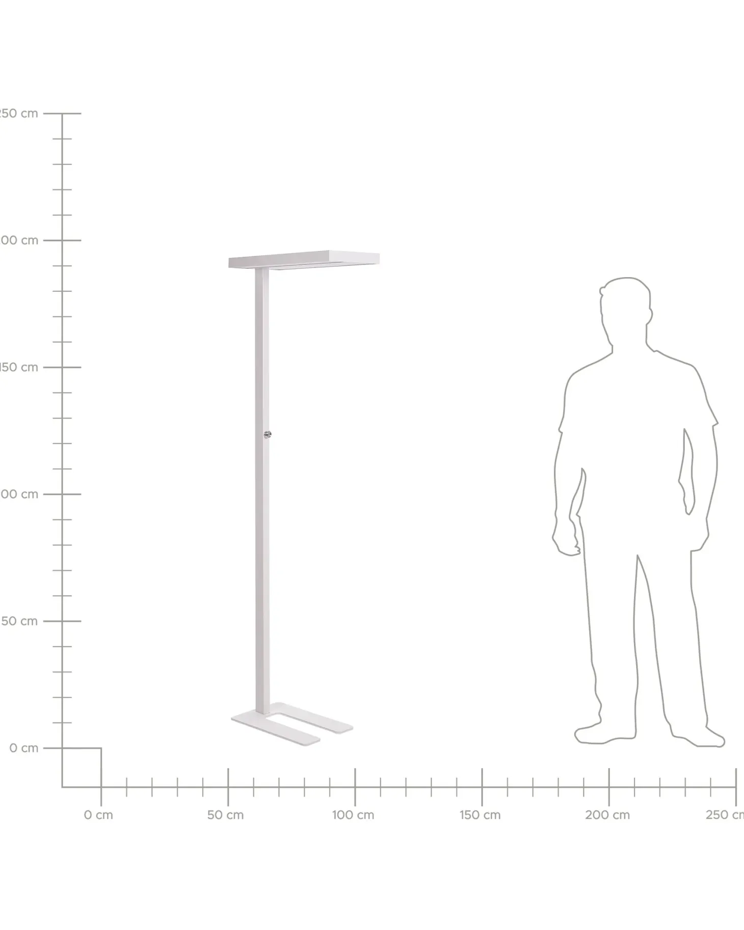 Lampa podłogowa LED TAURUS Ze ściemniaczem Metal Biały