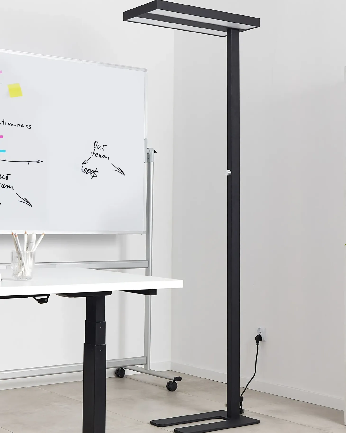 Lampa podłogowa LED TAURUS Ze ściemniaczem Metal Czarny