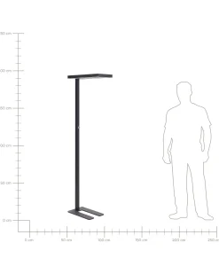 Lampa podłogowa LED TAURUS Ze ściemniaczem Metal Czarny