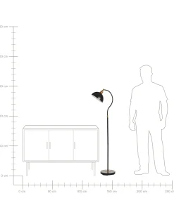 Lampa podłogowa LENNON Regulowana Metal Czarny