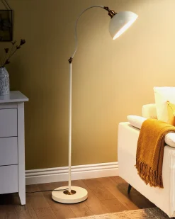 Lampa podłogowa LENNON Regulowana Metal Jasnobeżowy