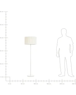 Lampa podłogowa LOURENS Metal Złamana biel
