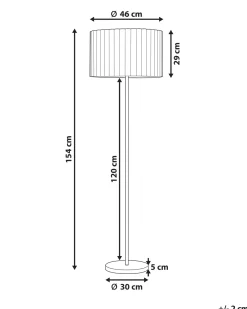 Lampa podłogowa LOURENS Metal Złamana biel