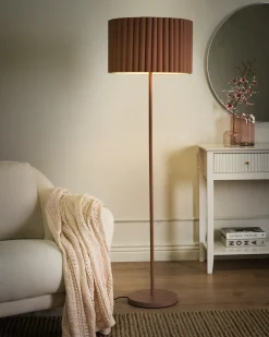 Lampa podłogowa LOURENS Metal Jasnobrązowy
