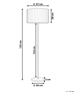 Lampa podłogowa LOURENS Metal Jasnobrązowy