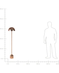 Lampa podłogowa MACASIA Metal Miedziany