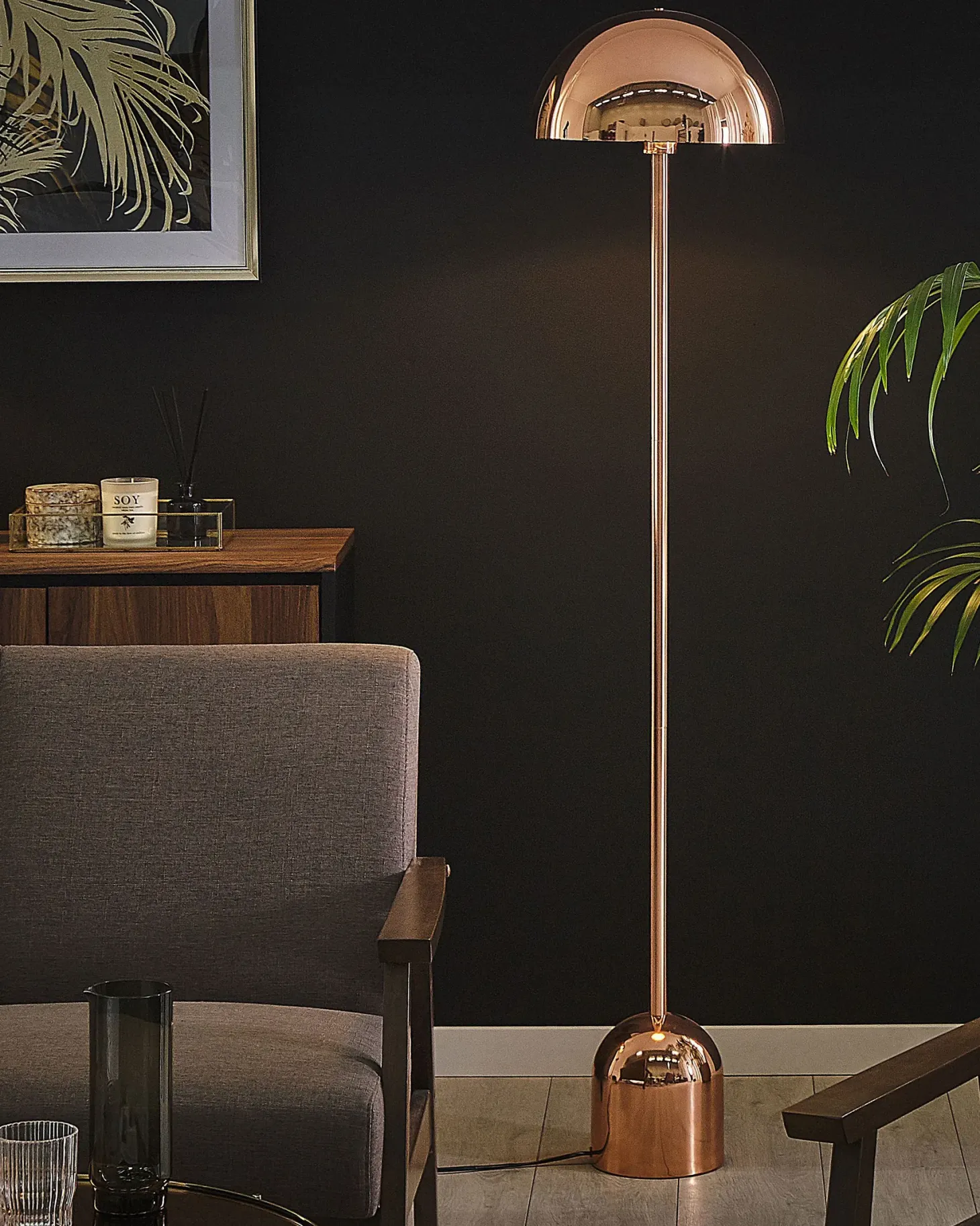 Lampa podłogowa MACASIA Metal Miedziany