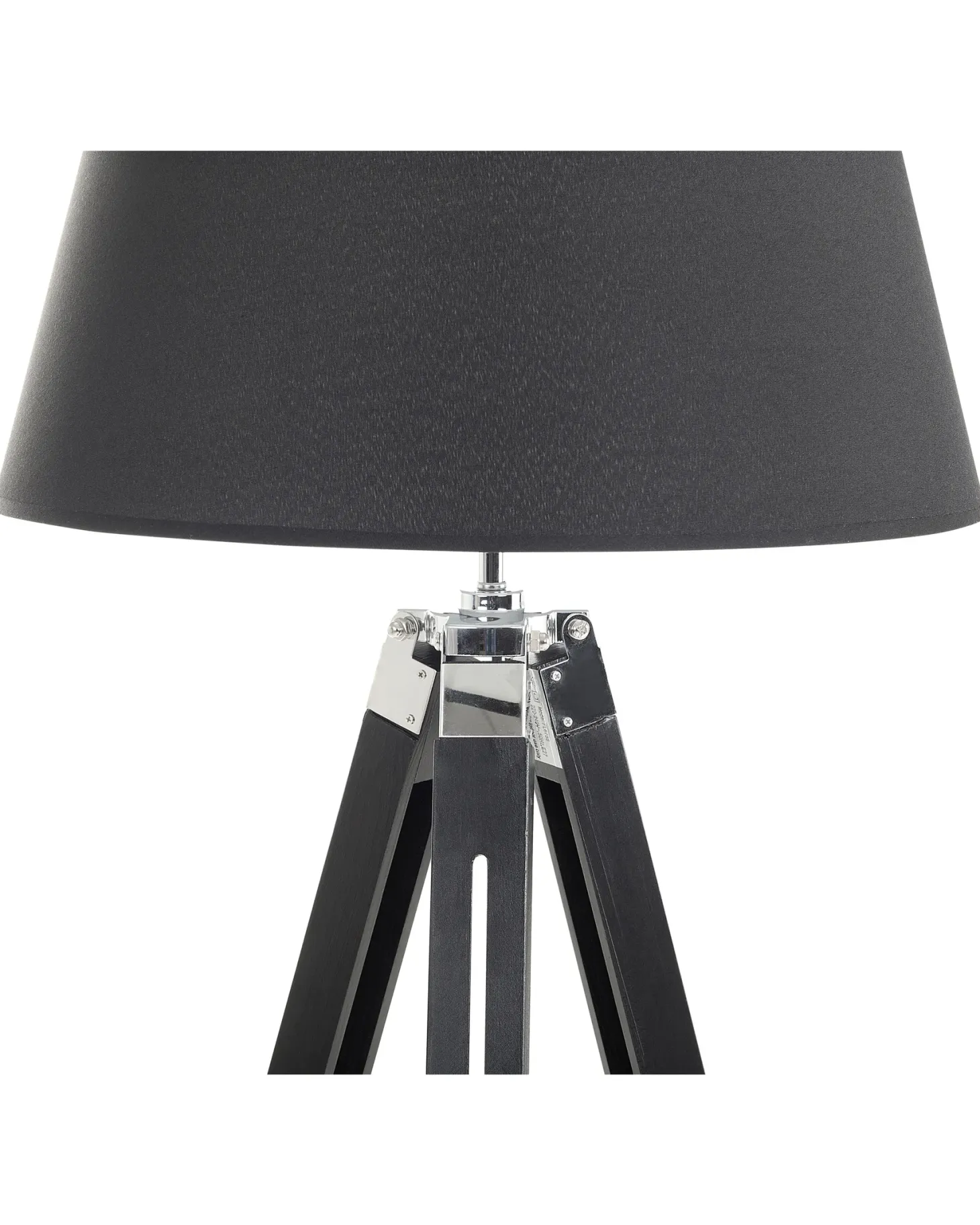 Lampa podłogowa MADEIRA Drewno sosnowe Czarny