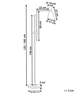 Lampa podłogowa MELAWI Metal Czarny