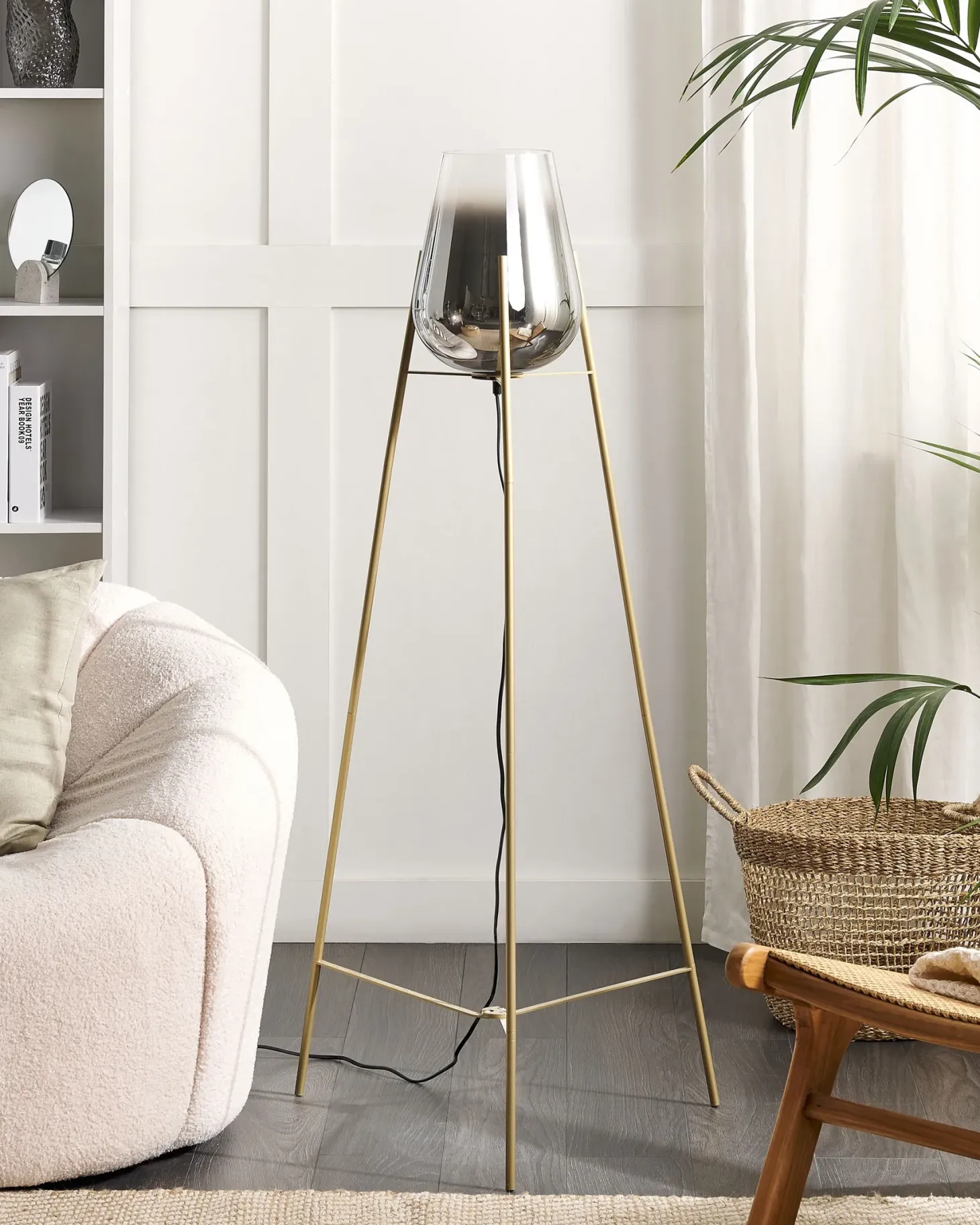 Lampa podłogowa MENA Metal Złoty
