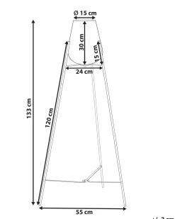 Lampa podłogowa MENA Metal Złoty