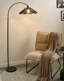 Lampa podłogowa MIGORI Papier Czarny