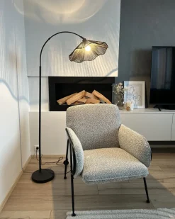 Lampa podłogowa MIGORI Papier Czarny