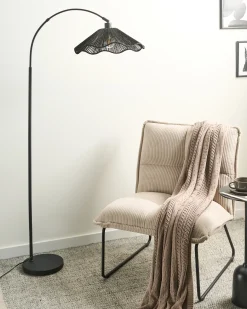 Lampa podłogowa MIGORI Papier Czarny