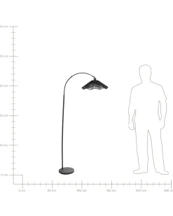 Lampa podłogowa MIGORI Papier Czarny