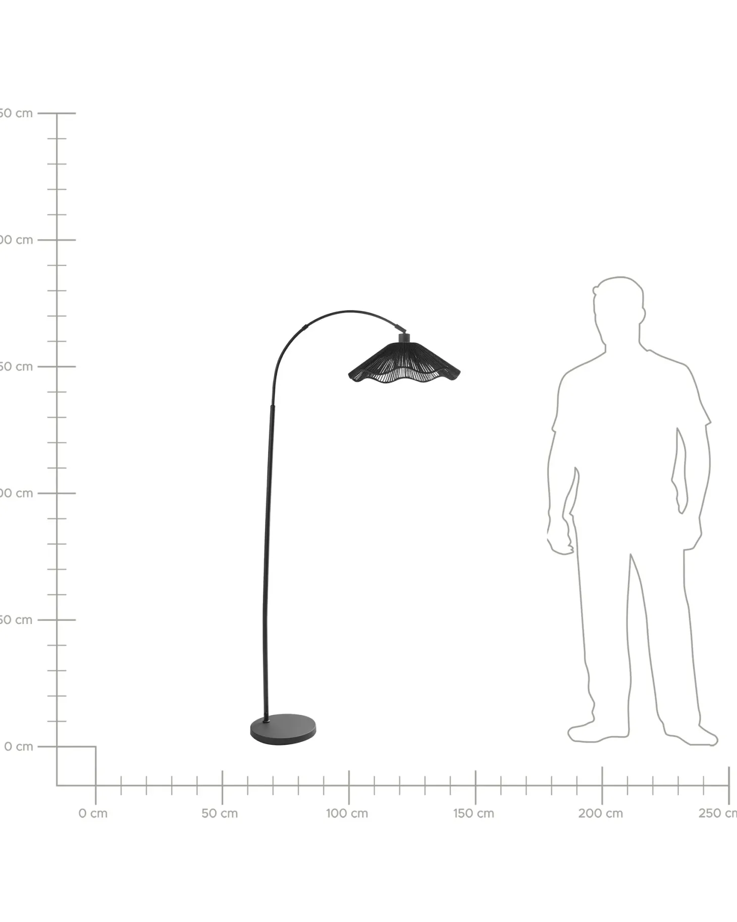 Lampa podłogowa MIGORI Papier Czarny