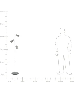 Lampa podłogowa MISTAGO Regulowana Beton Szary