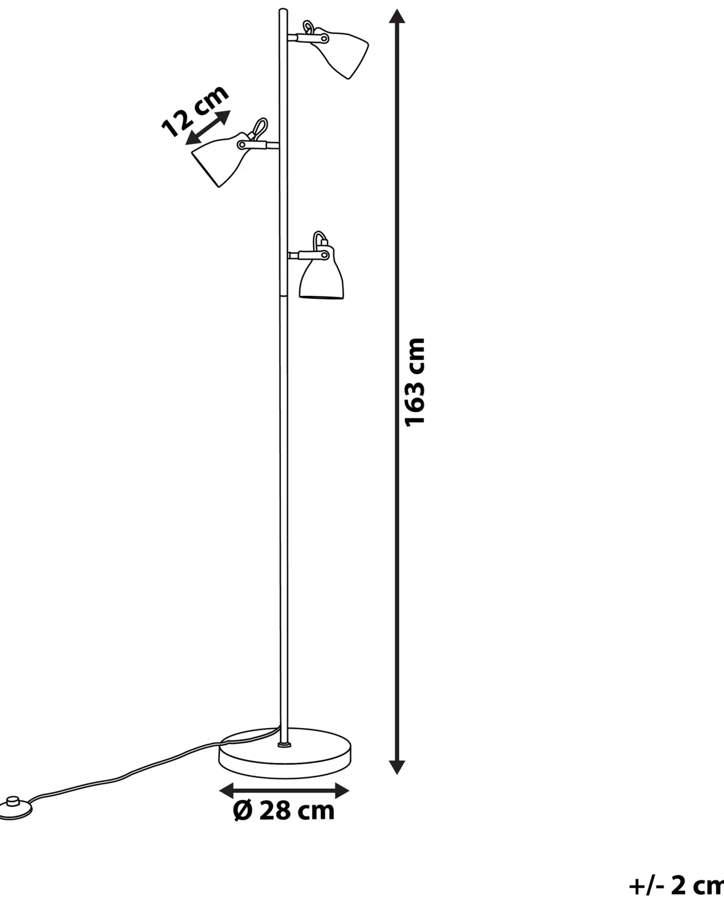 Lampa podłogowa MISTAGO Regulowana Beton Szary