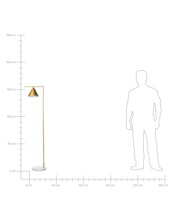 Lampa podłogowa MOCAL Metal Złoty