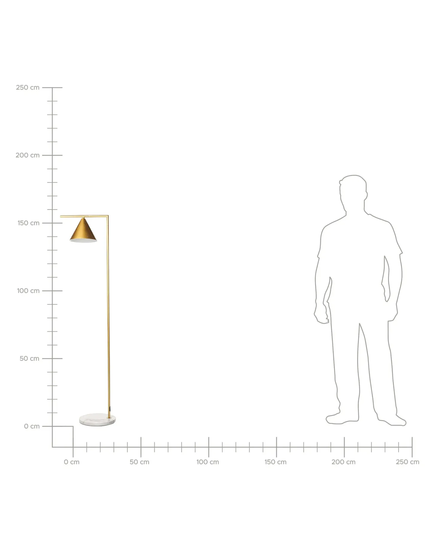 Lampa podłogowa MOCAL Metal Złoty