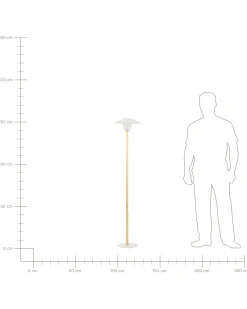Lampa podłogowa MOPPY Drewno dębowe Biały