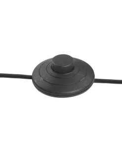 Lampa podłogowa NITRA Drewno dębowe Czarny
