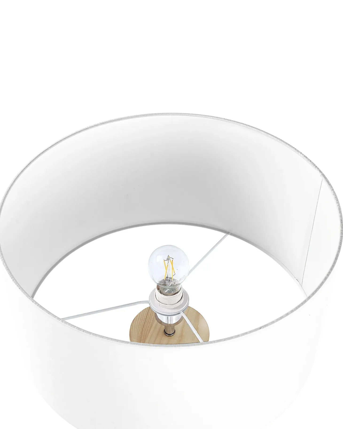 Lampa podłogowa NITRA Drewno dębowe Biały