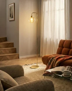 Lampa podłogowa OKAVANGO Metal Złoty