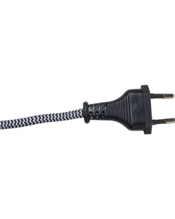 Lampa podłogowa OWENS Regulowana Drewno dębowe Czarny
