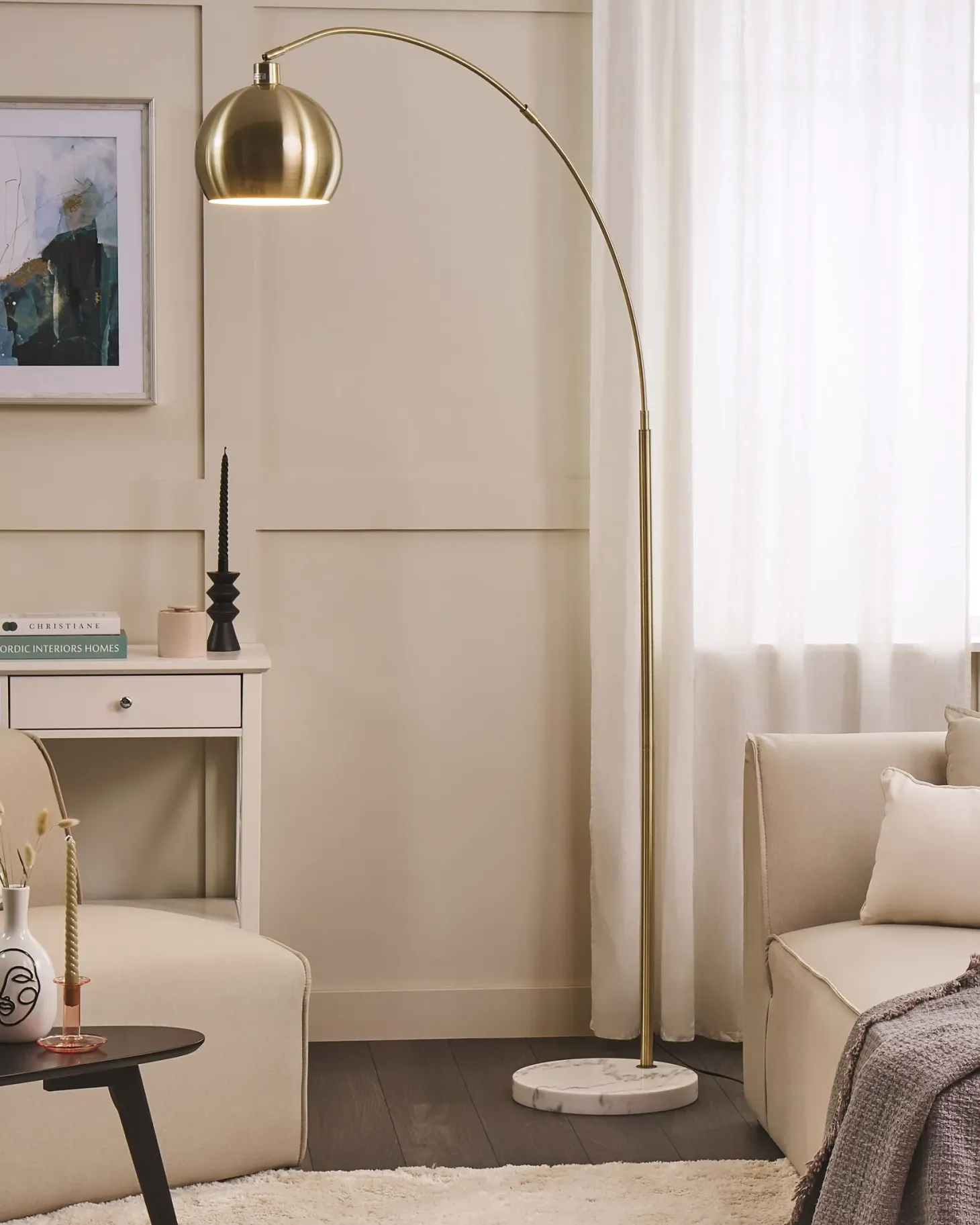 Lampa podłogowa PAROO Metal Mosiężny