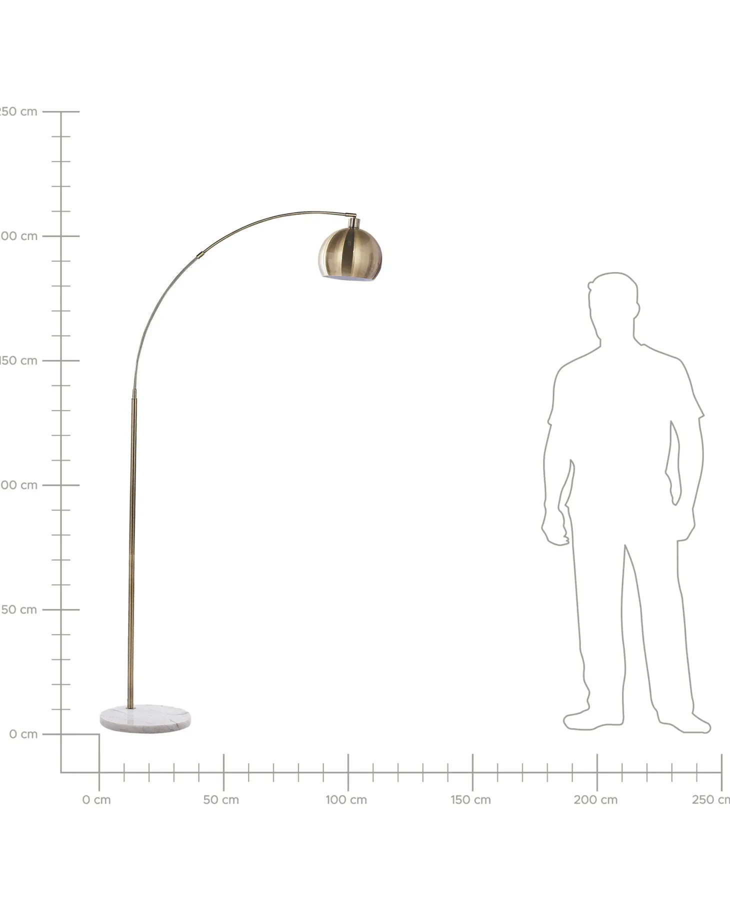 Lampa podłogowa PAROO Metal Mosiężny