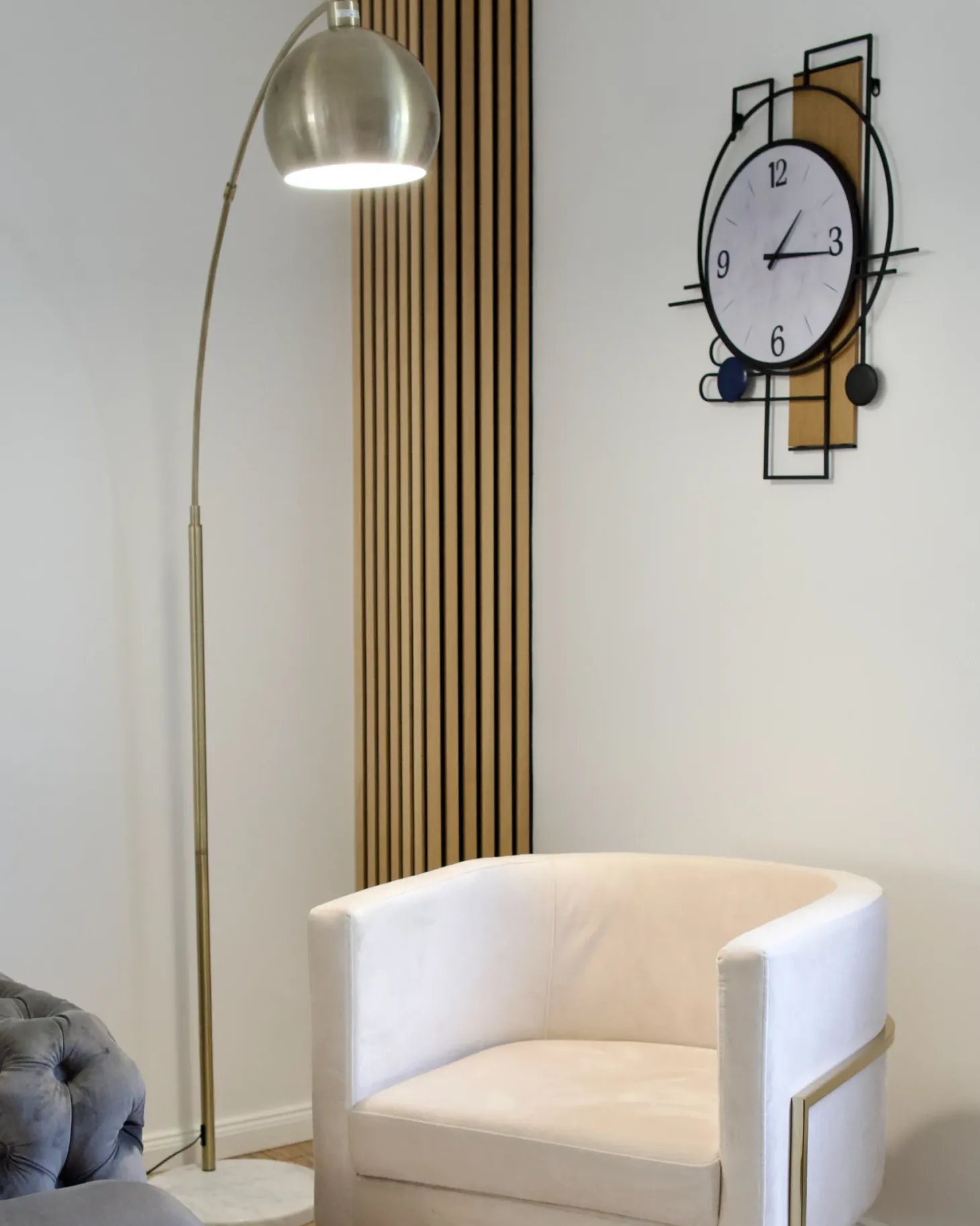 Lampa podłogowa PAROO Metal Mosiężny