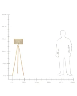 Lampa podłogowa PENTON Rattan Naturalny