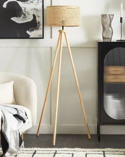 Lampa podłogowa PENTON Rattan Naturalny