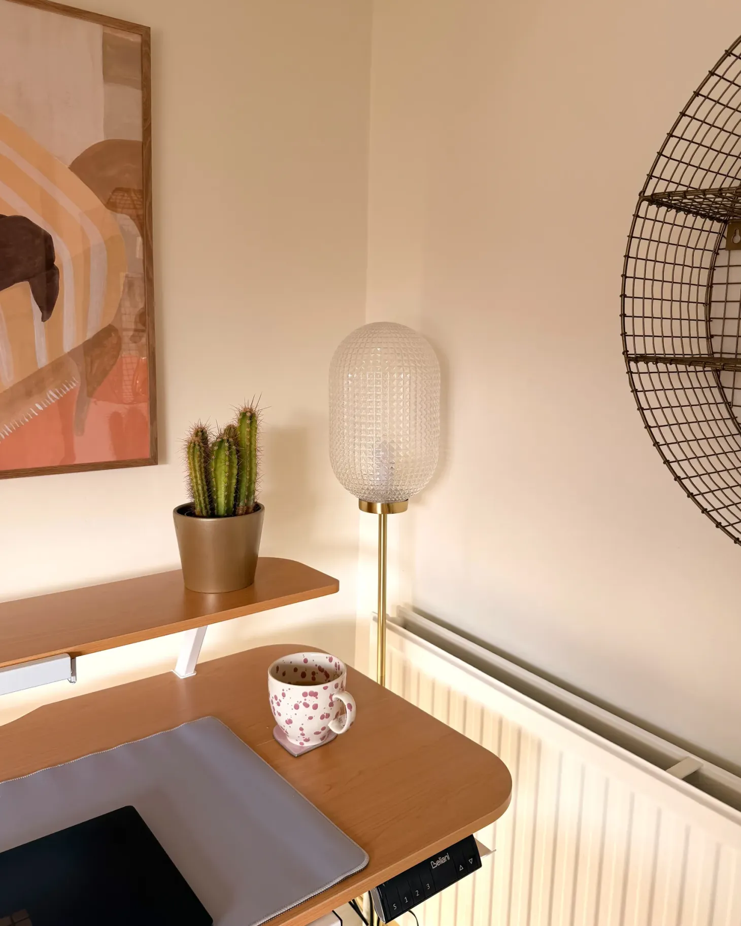 Lampa podłogowa PORTERO Metal Złoty