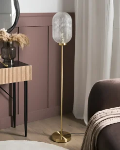 Lampa podłogowa PORTERO Metal Złoty