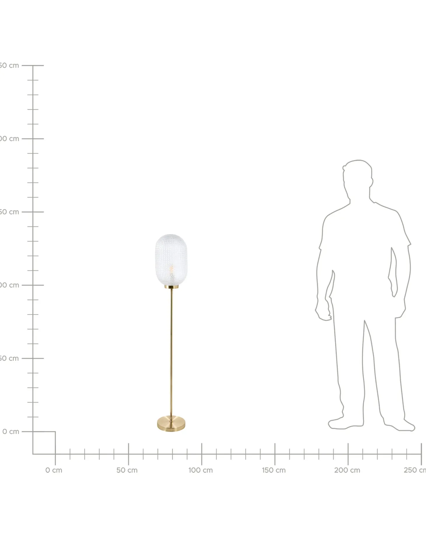Lampa podłogowa PORTERO Metal Złoty