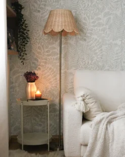 Lampa podłogowa SALM Rattan Naturalny