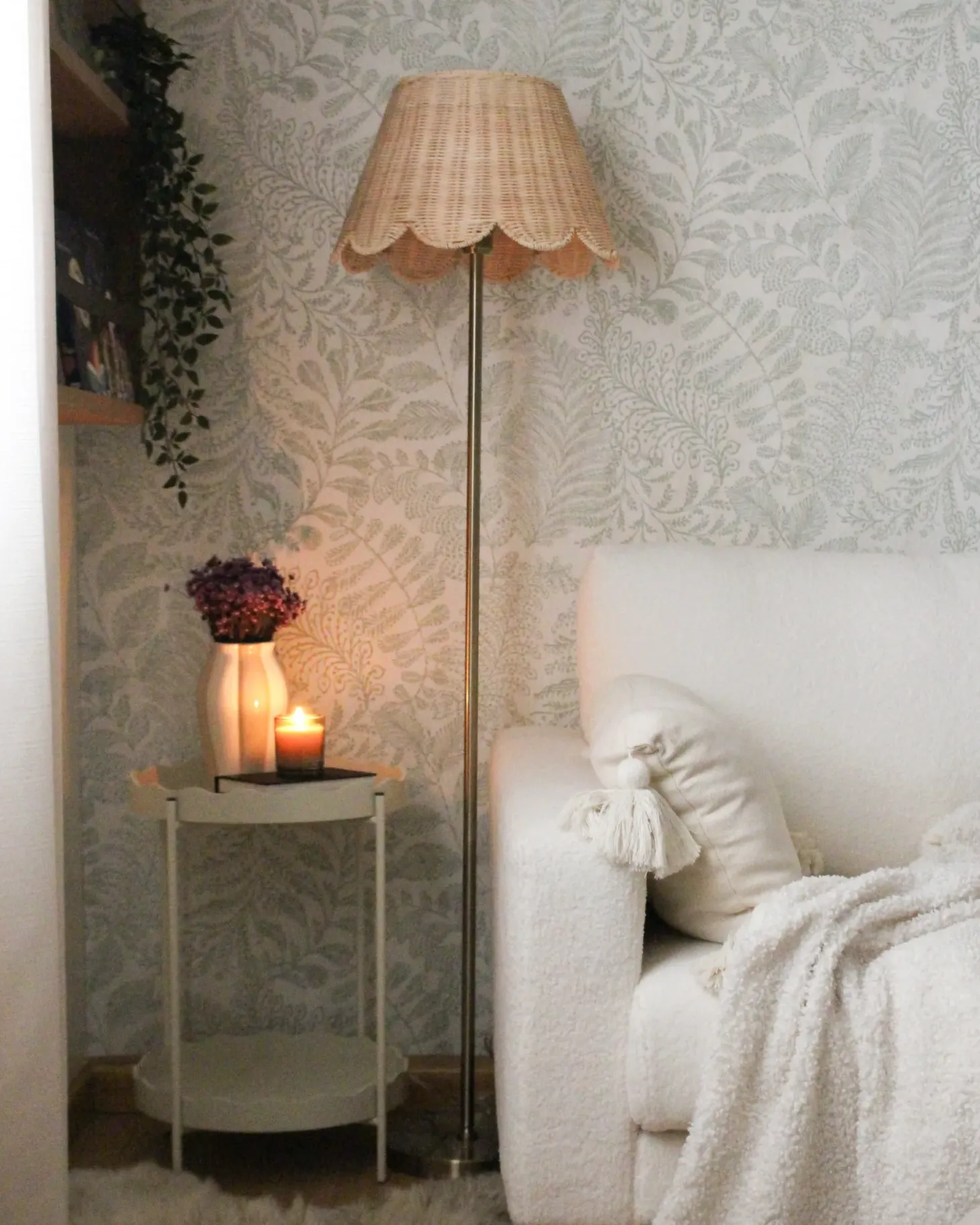 Lampa podłogowa SALM Rattan Naturalny