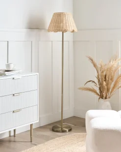 Lampa podłogowa SALM Rattan Naturalny