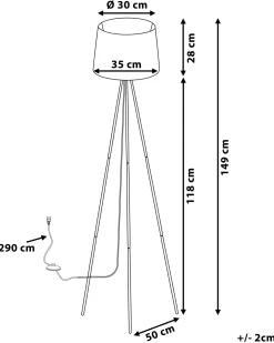 Lampa podłogowa SAMBRA Metal Biały