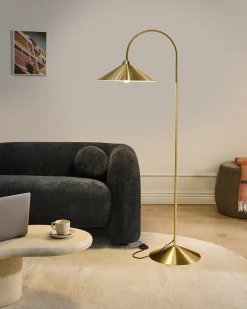 Lampa podłogowa SAVEGRE Metal Złoty