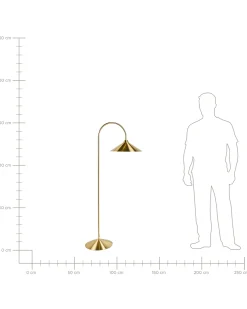 Lampa podłogowa SAVEGRE Metal Złoty