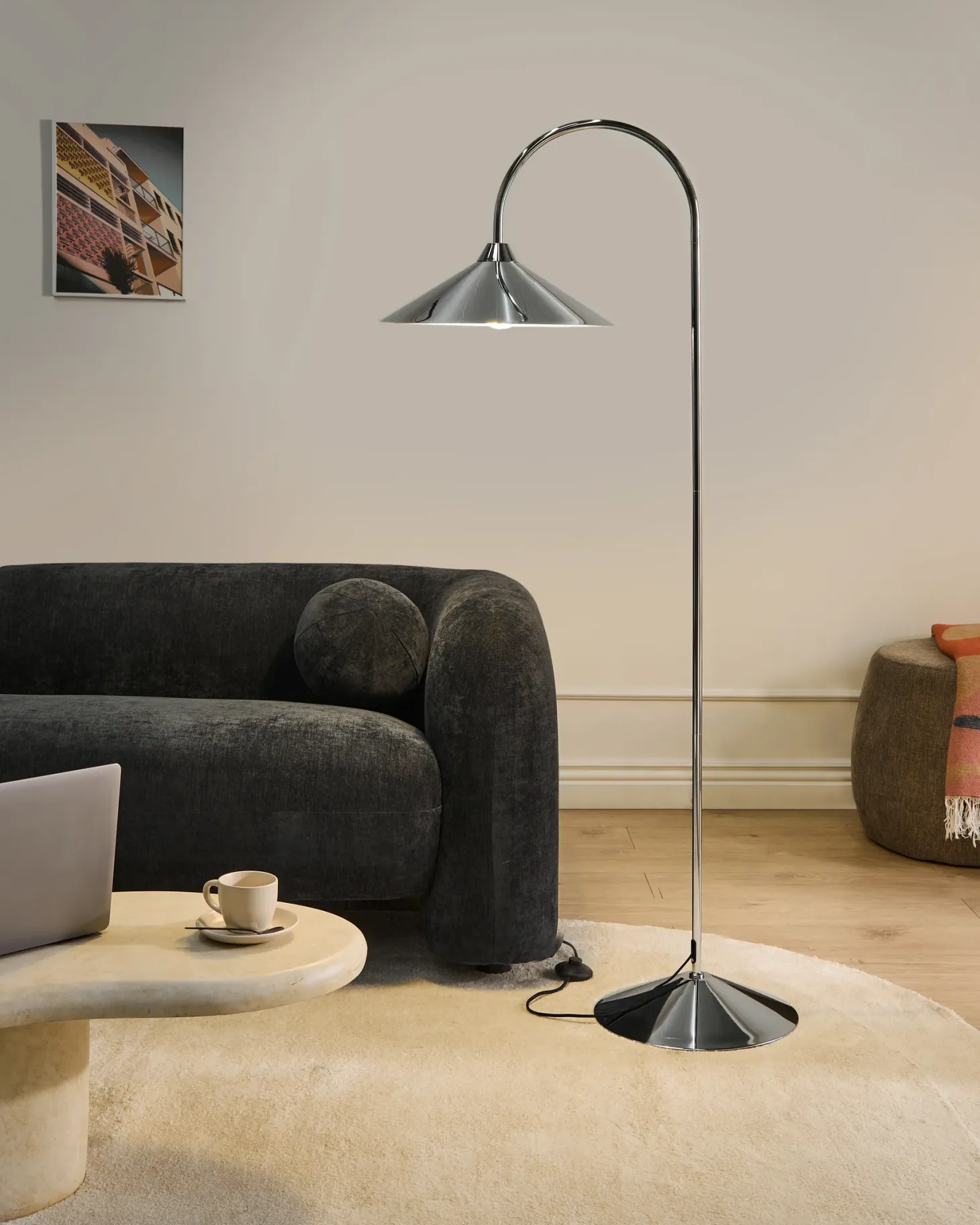 Lampa podłogowa SAVEGRE Metal Srebrny